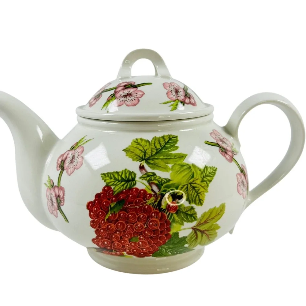 Portmeirion Pomona The Red Currant Teapot Susan Williams-Ellis Made in Britain